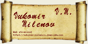 Vukomir Milenov vizit kartica